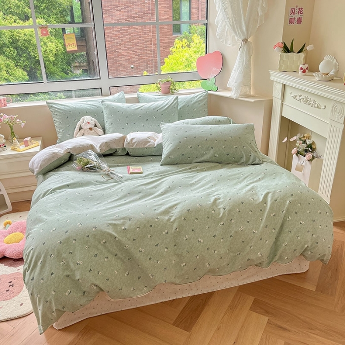 91家纺网 家纺一手货源 找家纺 柠馨 2023新款13376可爱系列全棉印花四件套 瑾瑜