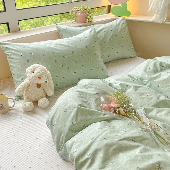 91家纺网 家纺一手货源 找家纺 柠馨 2023新款13376可爱系列全棉印花四件套 瑾瑜