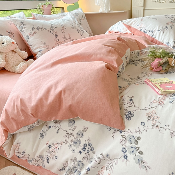 91家纺网 家纺一手货源 找家纺 柠馨 2023新款13376可爱系列全棉印花四件套 慕梅