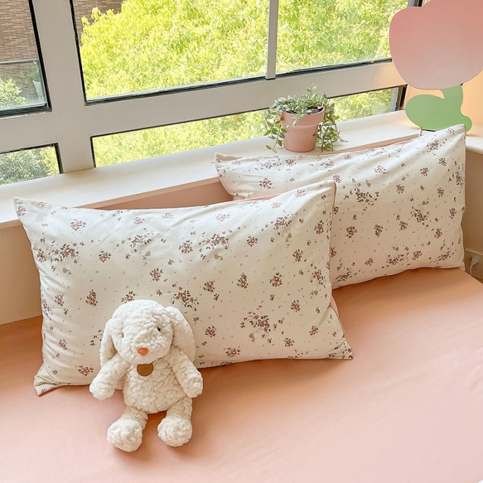 91家纺网 家纺一手货源 找家纺 柠馨 2023新款13376可爱系列全棉印花四件套 春韵