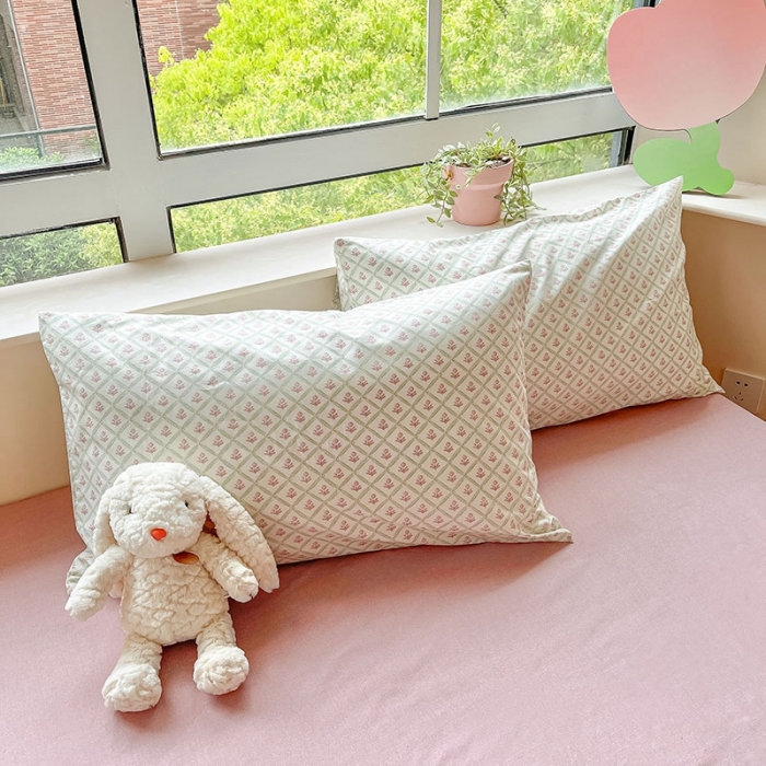 91家纺网 家纺一手货源 找家纺 柠馨 2023新款13376可爱系列全棉印花四件套 欣妍