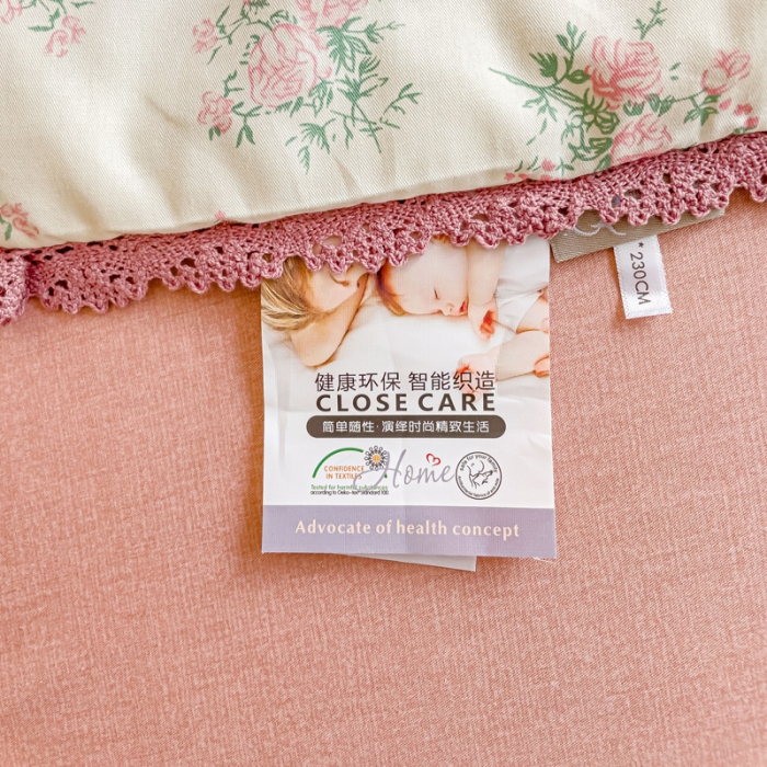 91家纺网 家纺一手货源 找家纺 千朵 2023新款全棉大豆夏被四件套 小欢喜