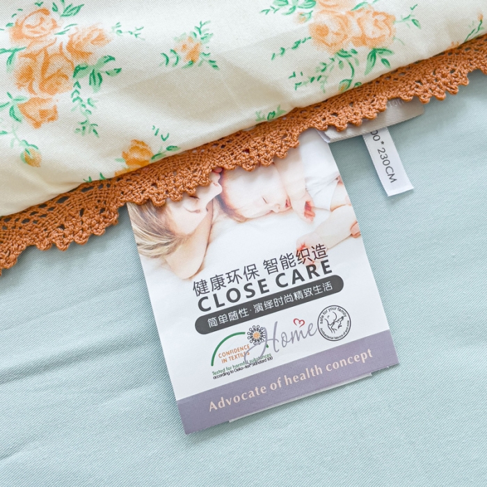 91家纺网 家纺一手货源 找家纺 千朵 2023新款全棉大豆夏被四件套 依恋