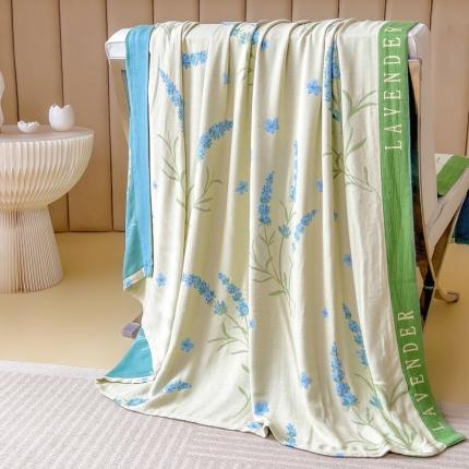 91家纺网 家纺一手货源 找家纺 （总）麻依 2023新款竹纤维双层纱布毛巾被夏凉被夏季冷感毯