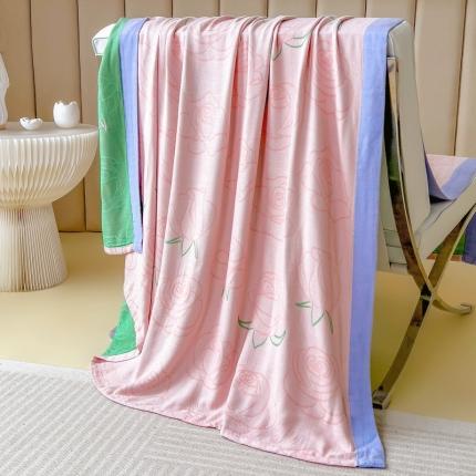 91家纺网 家纺一手货源 找家纺 （总）麻依 2023新款竹纤维双层纱布毛巾被夏凉被夏季冷感毯