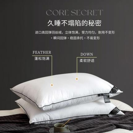 （总）2023新款 云端美学羽丝绒枕  星级酒店高弹羽丝枕头