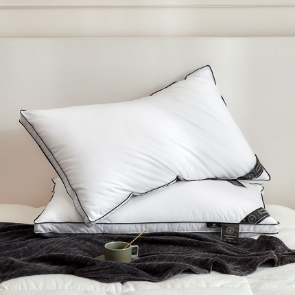 91家纺网 家纺一手货源 找家纺 （总）2025新品 全棉酒店羽丝枕头 星级酒店云端高弹枕芯