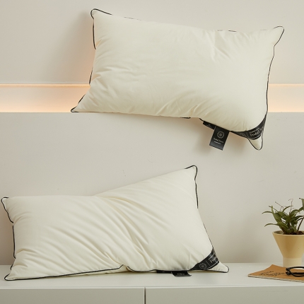 91家纺网 家纺一手货源 找家纺 2023新款 舒适美学羽丝绒枕 星级酒店舒适美学羽丝枕头