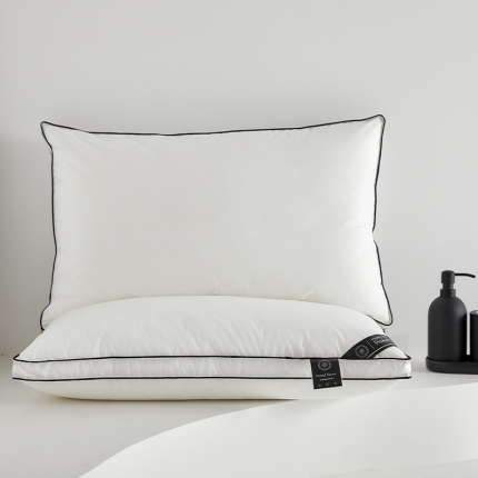 91家纺网 家纺一手货源 找家纺 2023新款 云端美学羽丝绒枕  舒软星级酒店羽丝枕头