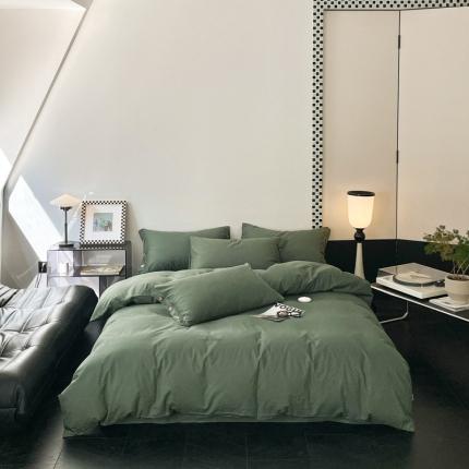 91家纺网 家纺一手货源 找家纺 （总）三朵家纺 2023新款全棉 提花贡缎锻格四件套-场景三