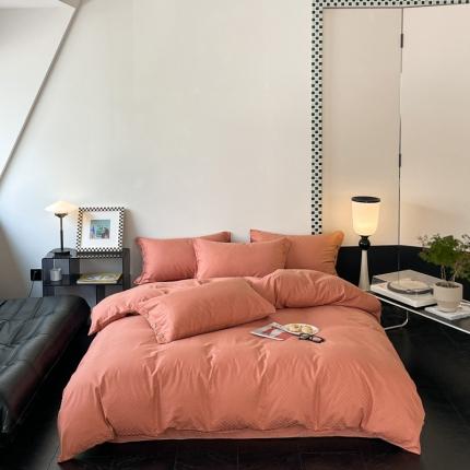 91家纺网 家纺一手货源 找家纺 （总）三朵家纺 2023新款全棉 提花贡缎锻格四件套-场景三