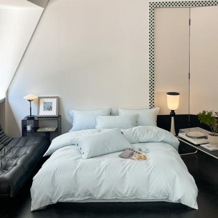 91家纺网 家纺一手货源 找家纺 （总）三朵家纺 2023新款全棉 提花贡缎锻格四件套-场景三