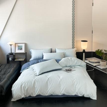 91家纺网 家纺一手货源 找家纺 （总）三朵家纺 2023新款全棉 提花贡缎锻格四件套-场景三