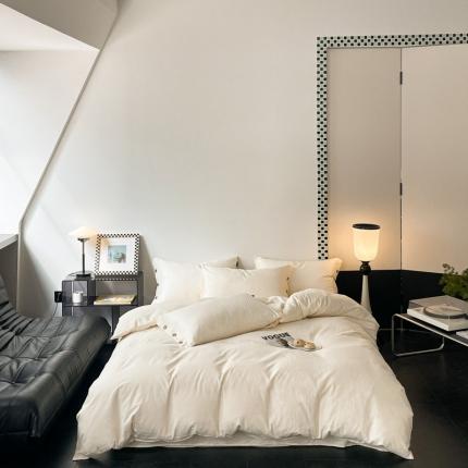 91家纺网 家纺一手货源 找家纺 （总）三朵家纺 2023新款全棉 提花贡缎锻格四件套-场景三