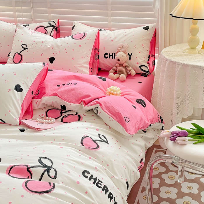 91家纺网 家纺一手货源 找家纺 （总）梦家居 2023春季新品小清新系列3-全棉四件套