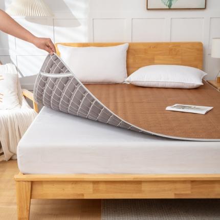 91家纺网 家纺一手货源 找家纺 北辰2023新款双面藤席凉席床垫-大床