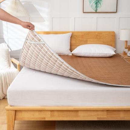 91家纺网 家纺一手货源 找家纺 北辰2023新款双面藤席凉席床垫-大床