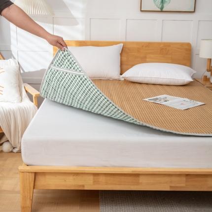 91家纺网 家纺一手货源 找家纺 北辰2023新款双面藤席凉席床垫-大床