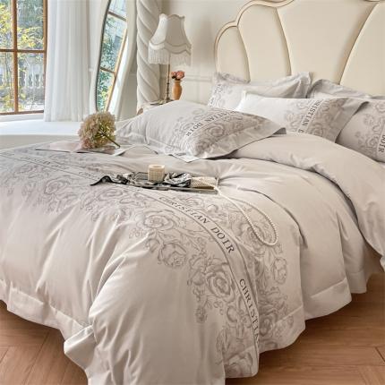 91家纺网 家纺一手货源 找家纺 蓝米卡夫2024新款A类少女心花卉数码系列四件套-花漾