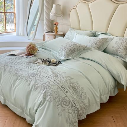 91家纺网 家纺一手货源 找家纺 蓝米卡夫2024新款A类少女心花卉数码系列四件套-花漾