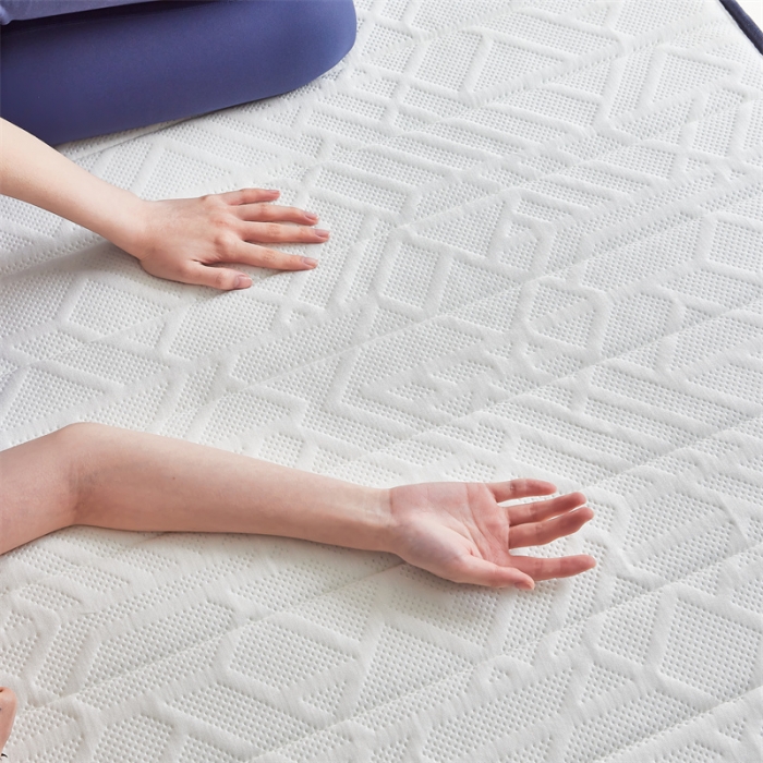 91家纺网 家纺一手货源 找家纺 时奥2023新款防螨梦幻蓝乳胶护脊3E椰棕床垫3分棕（5cm）（包邮）