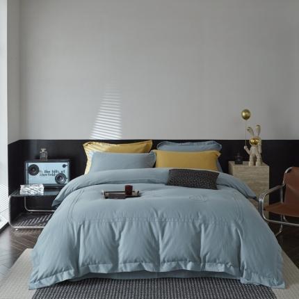 91家纺网 家纺一手货源 找家纺 艾莱家纺 2023新款A类长绒棉水洗80提花埋线工艺款四件套艾华仕雾兰