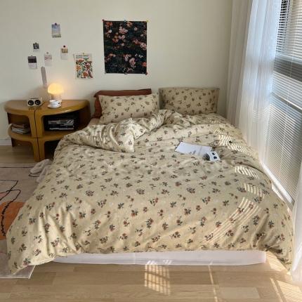 91家纺网 家纺一手货源 找家纺 （总）艾沁 2022新款复古碎花纯棉四件套