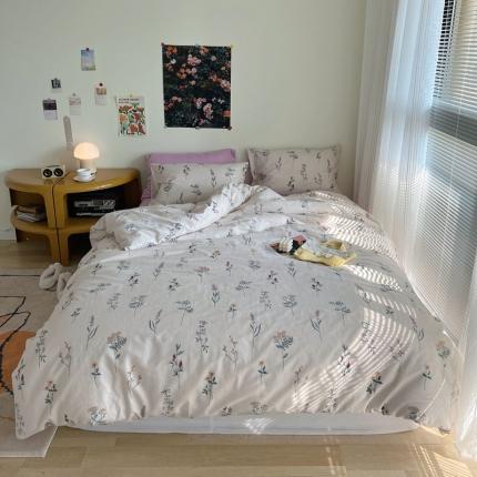 91家纺网 家纺一手货源 找家纺 （总）艾沁 2022新款复古碎花纯棉四件套