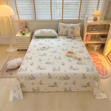 91家纺网 家纺一手货源 找家纺 （总）麦伦 2023新款 全棉小清新单品床单系列