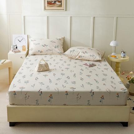 91家纺网 家纺一手货源 找家纺 麦伦 2023新款 全棉小清新单品床笠系列 棋盘格粉