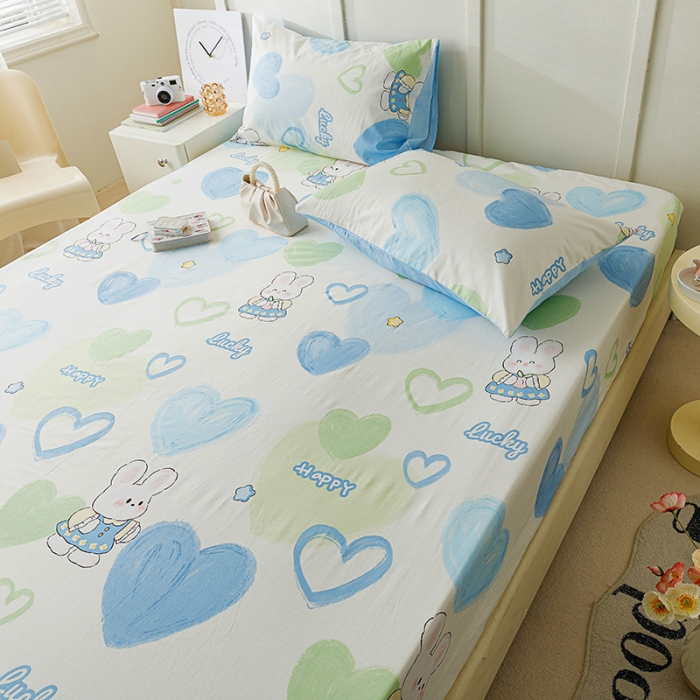 91家纺网 家纺一手货源 找家纺 麦伦 2023新款 全棉小清新单品床笠系列 彩色童趣