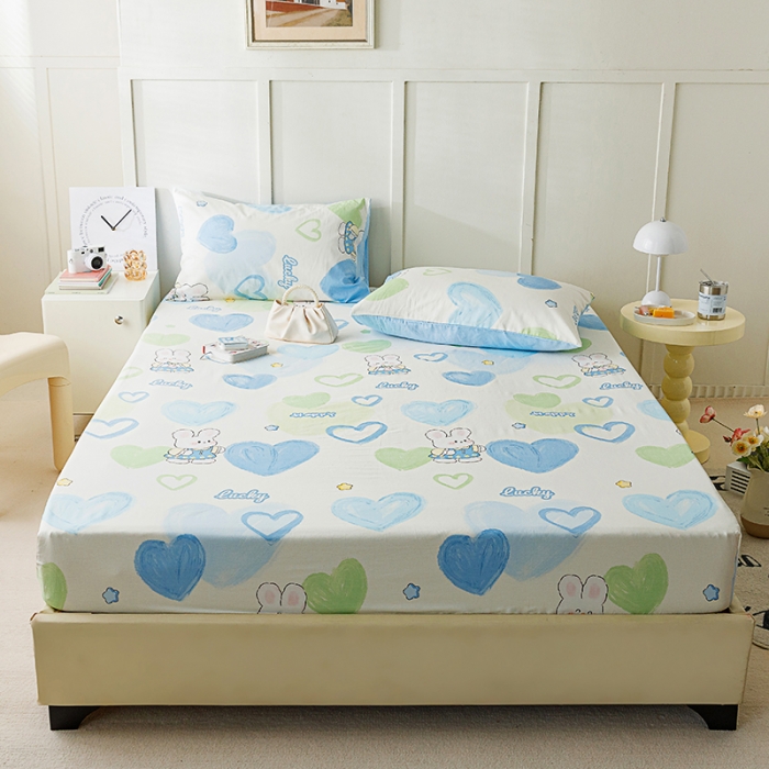 91家纺网 家纺一手货源 找家纺 麦伦 2023新款 全棉小清新单品床笠系列 彩色童趣