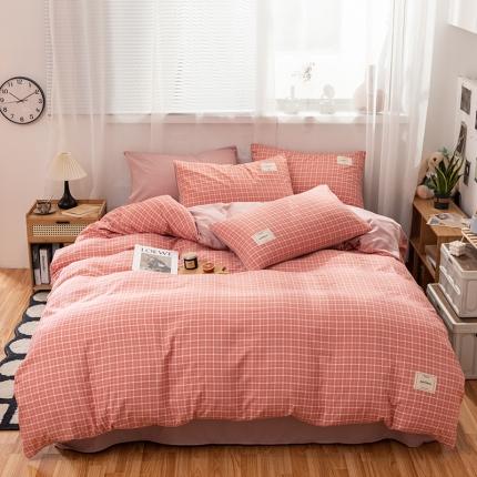 91家纺网 家纺一手货源 找家纺 芷凡2023新款条纹色织水洗棉系列—四件套