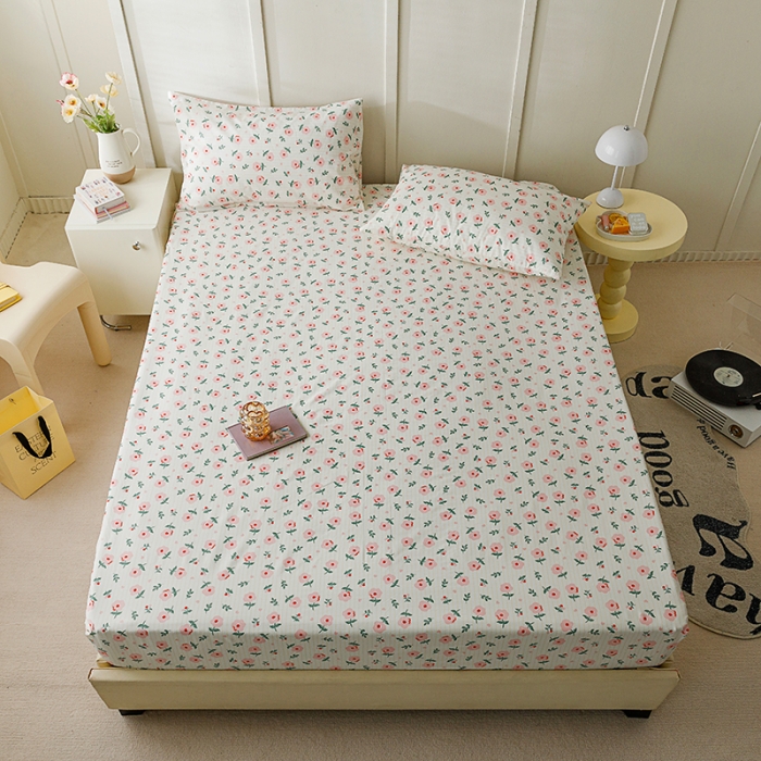 91家纺网 家纺一手货源 找家纺 麦伦 2023新款 全棉小清新单品床笠系列 心语