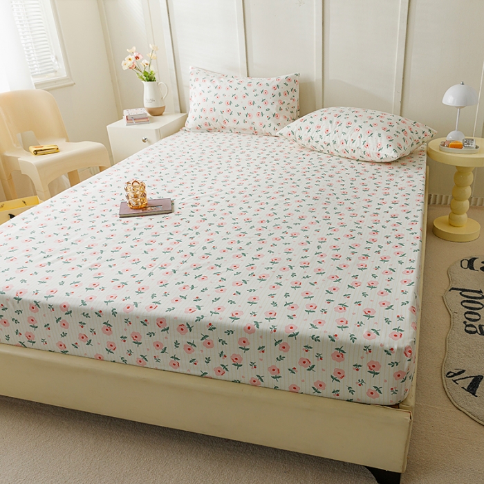 91家纺网 家纺一手货源 找家纺 麦伦 2023新款 全棉小清新单品床笠系列 心语