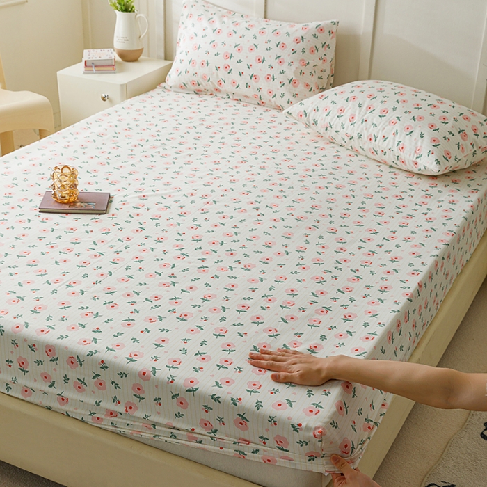 91家纺网 家纺一手货源 找家纺 麦伦 2023新款 全棉小清新单品床笠系列 心语