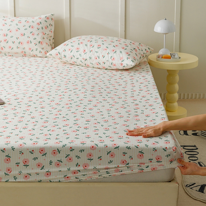 91家纺网 家纺一手货源 找家纺 麦伦 2023新款 全棉小清新单品床笠系列 心语