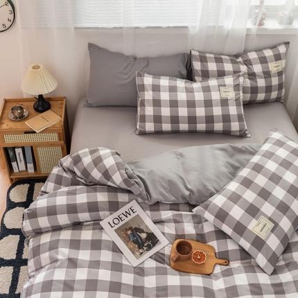 91家纺网 家纺一手货源 找家纺 芷凡2023新款条纹色织水洗棉系列—单被套