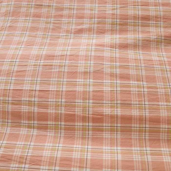 91家纺网 家纺一手货源 找家纺 上喜 热卖色织全棉学生床盖三件套 橙红小格