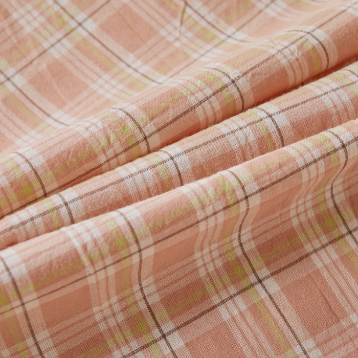 91家纺网 家纺一手货源 找家纺 上喜 热卖色织全棉学生床盖三件套 橙红小格