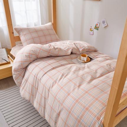 上喜 热卖色织全棉学生床盖三件套 浮光之梦