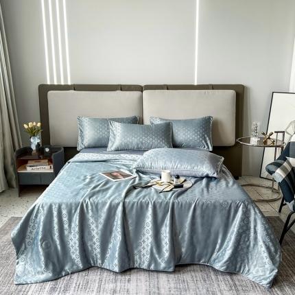 澳洲羽 2024新款提花夏被四件套 灰色