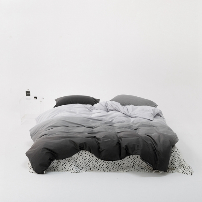 91家纺网 家纺一手货源 找家纺 朵希曼 2026新款全棉渐变色系列四件套 冰岛