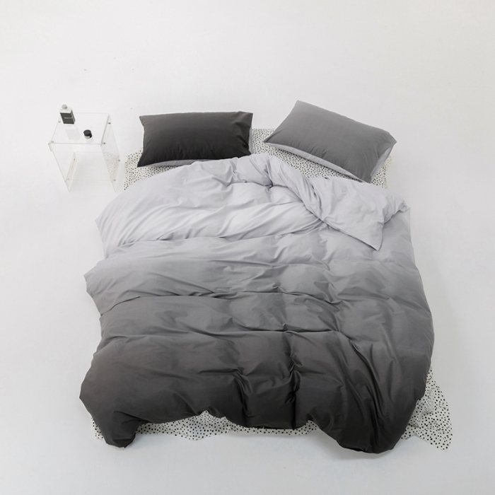 91家纺网 家纺一手货源 找家纺 朵希曼 2026新款全棉渐变色系列四件套 冰岛