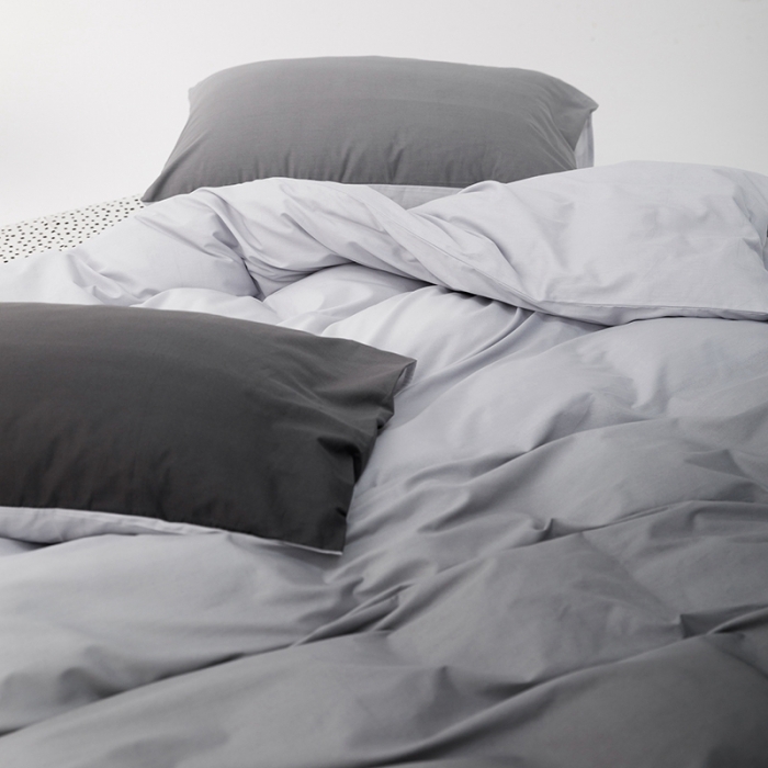 91家纺网 家纺一手货源 找家纺 朵希曼 2026新款全棉渐变色系列四件套 冰岛