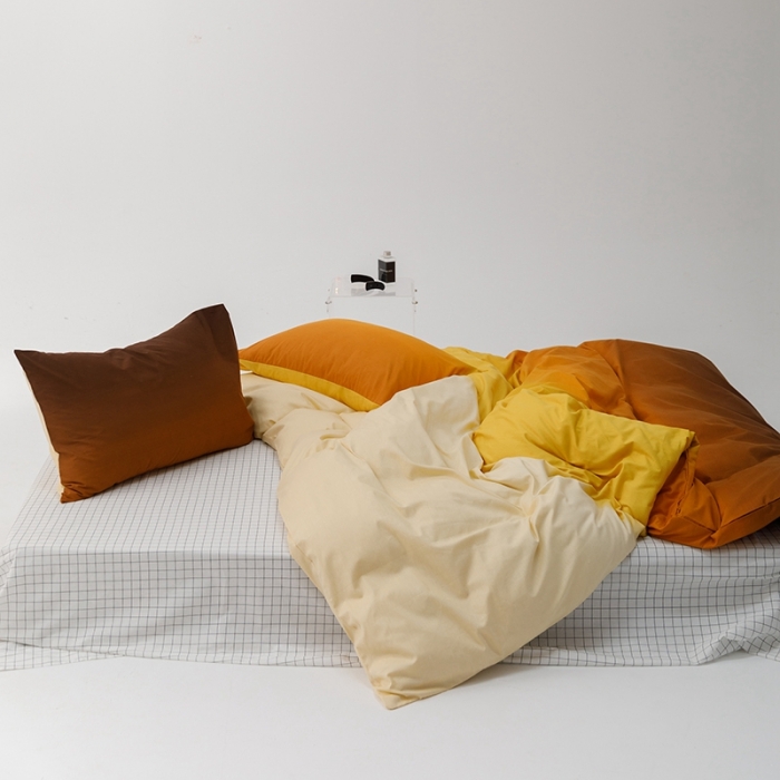 91家纺网 家纺一手货源 找家纺 朵希曼 2026新款全棉渐变色系列四件套 落日