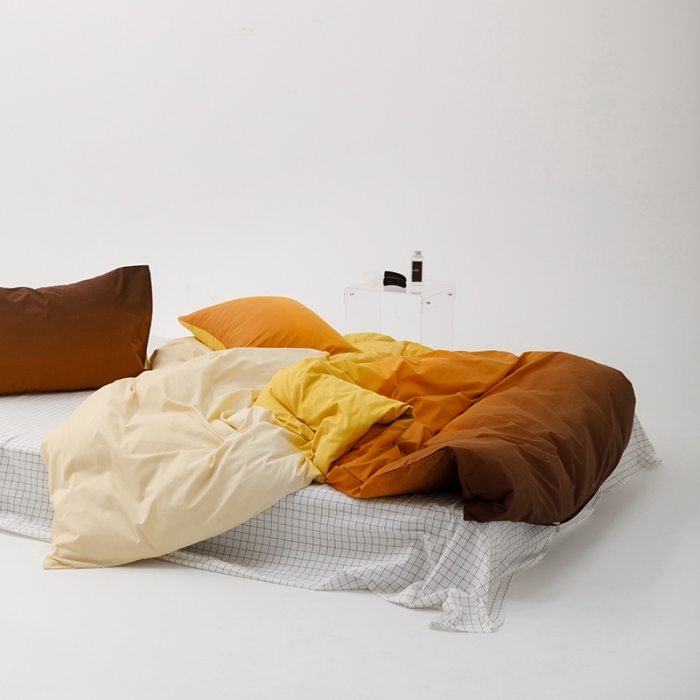 91家纺网 家纺一手货源 找家纺 朵希曼 2026新款全棉渐变色系列四件套 落日