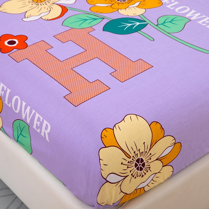 91家纺网 家纺一手货源 找家纺 雨萝家纺 2022新款纯棉四件套全棉学生宿舍三件套 快乐心情