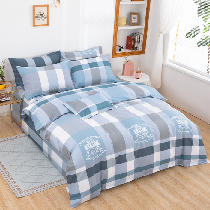 91家纺网 家纺一手货源 找家纺 雨萝家纺 2022新款纯棉四件套全棉学生宿舍三件套 名流格韵