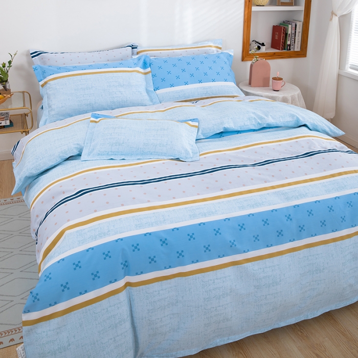 91家纺网 家纺一手货源 找家纺 雨萝家纺 2022新款纯棉四件套全棉学生宿舍三件套 一往情深